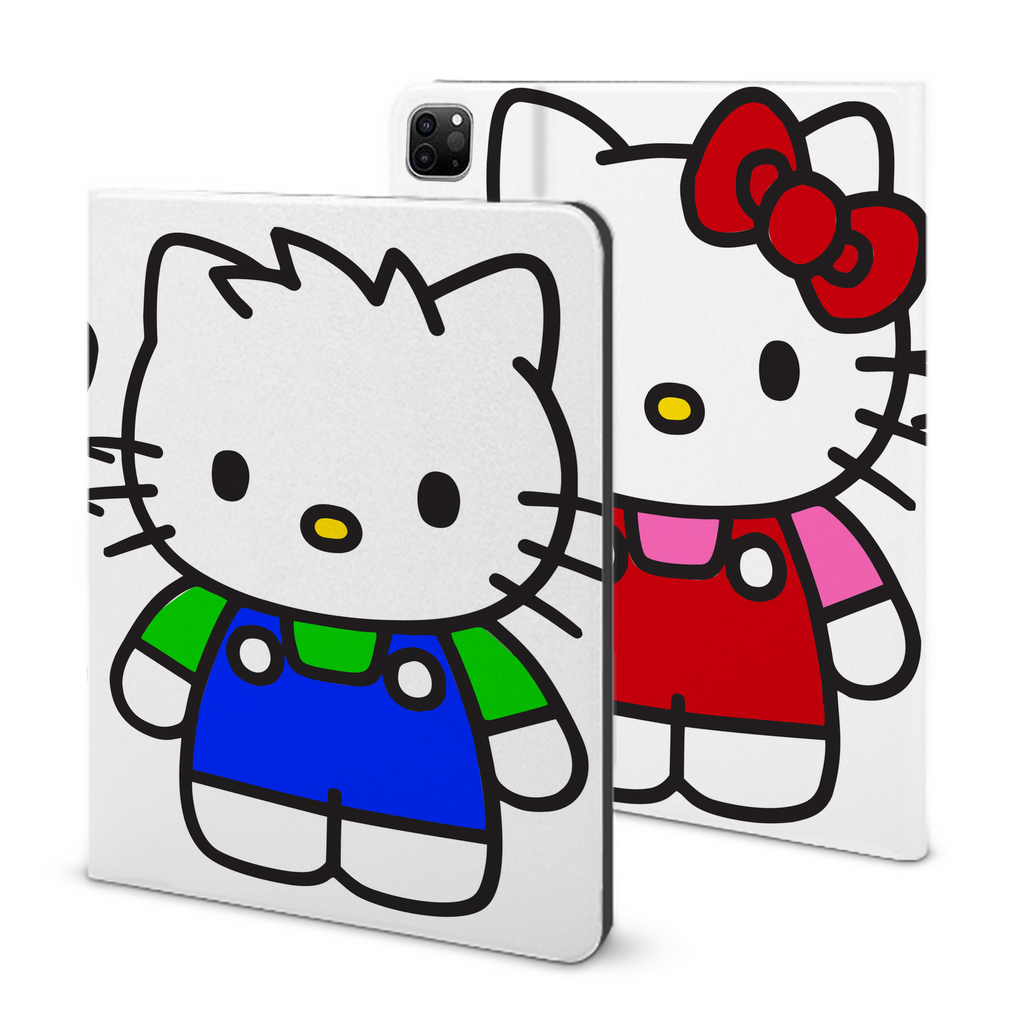 （画像用） Hello Kitty ハローキティ IPad ケース ブック型 PUレザー TPU 耐衝撃 軽量 薄型 ペン収納なし 全面保護 IPad 各モデル対応